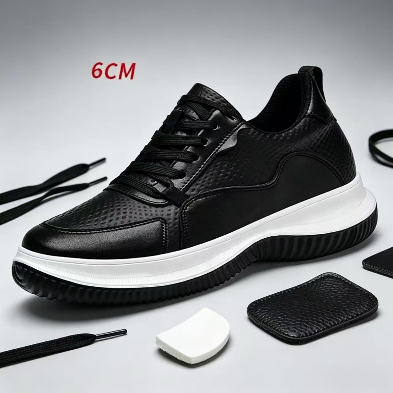 White Cow Leather Elevator Sne - Men'S Shoes With Height Increase recensione e prezzo