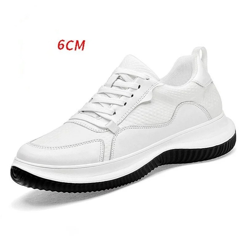 White Cow Leather Elevator Sne - Men'S Shoes With Height Increase recensione e prezzo