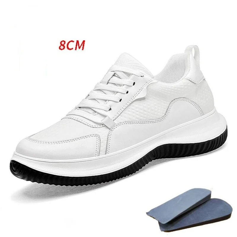 White Cow Leather Elevator Sne - Men'S Shoes With Height Increase recensione e prezzo