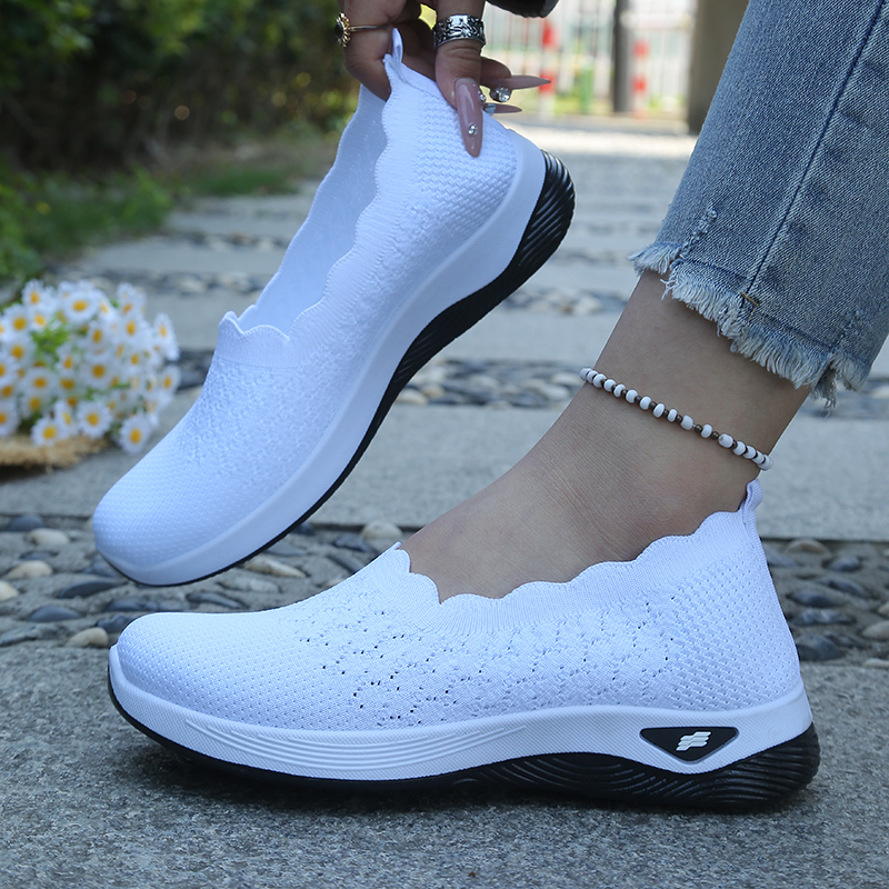 White Scalloped Edge Knit Slip - Casual Sneaker Low recensione e prezzo