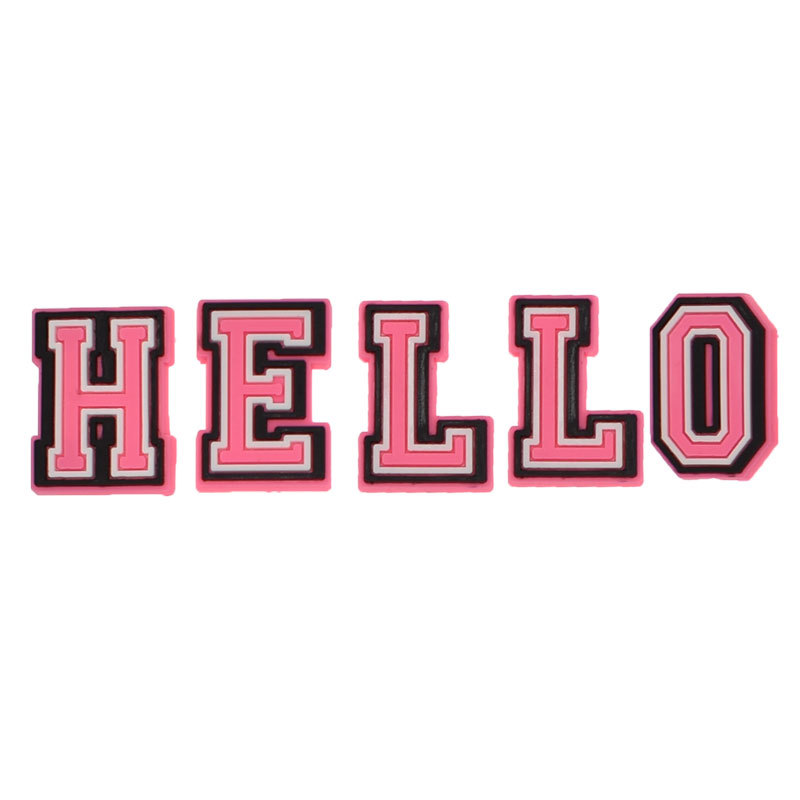 Pink Letter Shoe Charms for Cr - Men'S Shoes With Velcro recensione e prezzo