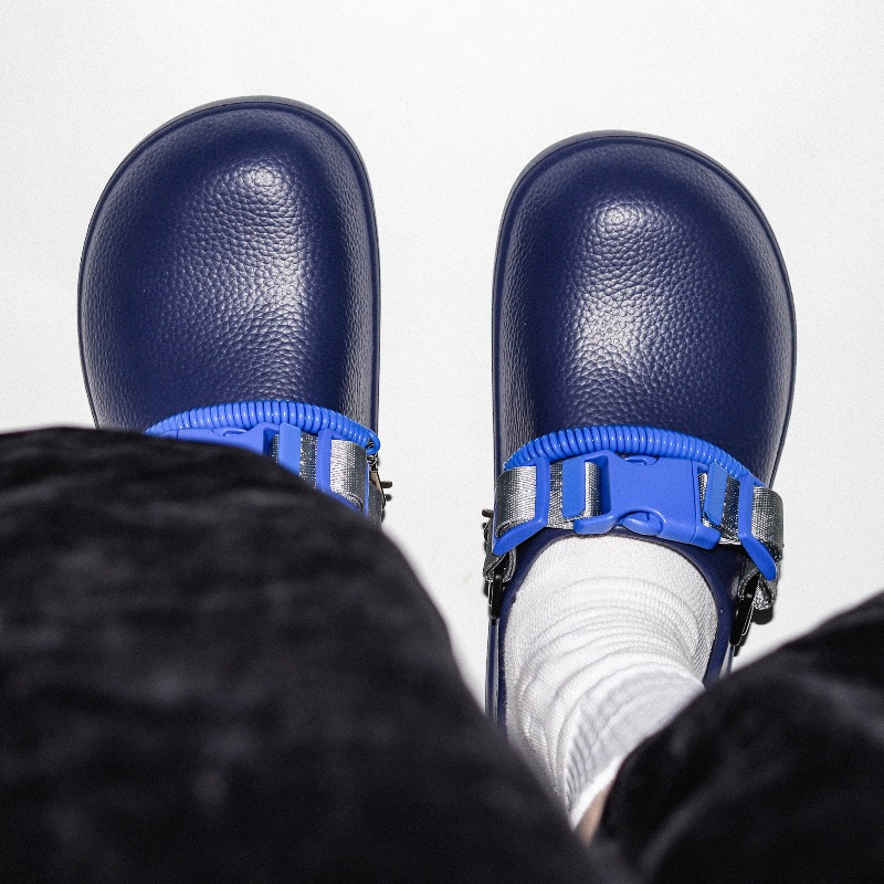Navy Blue Platform Buckle Clog - Men'S Shoes Navy Blue recensione e prezzo
