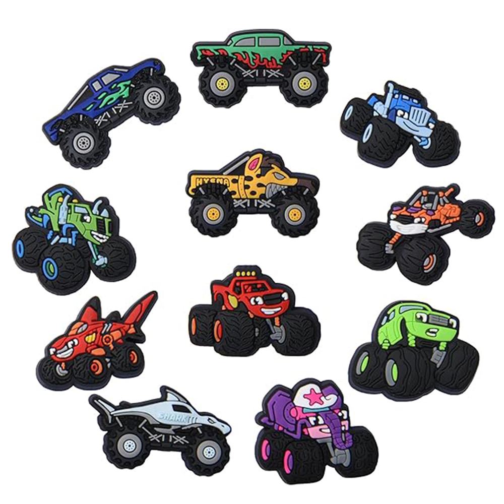 11Pcs Cars Cartoon Shoe Charms - Men'S Shoes With Velcro recensione e prezzo