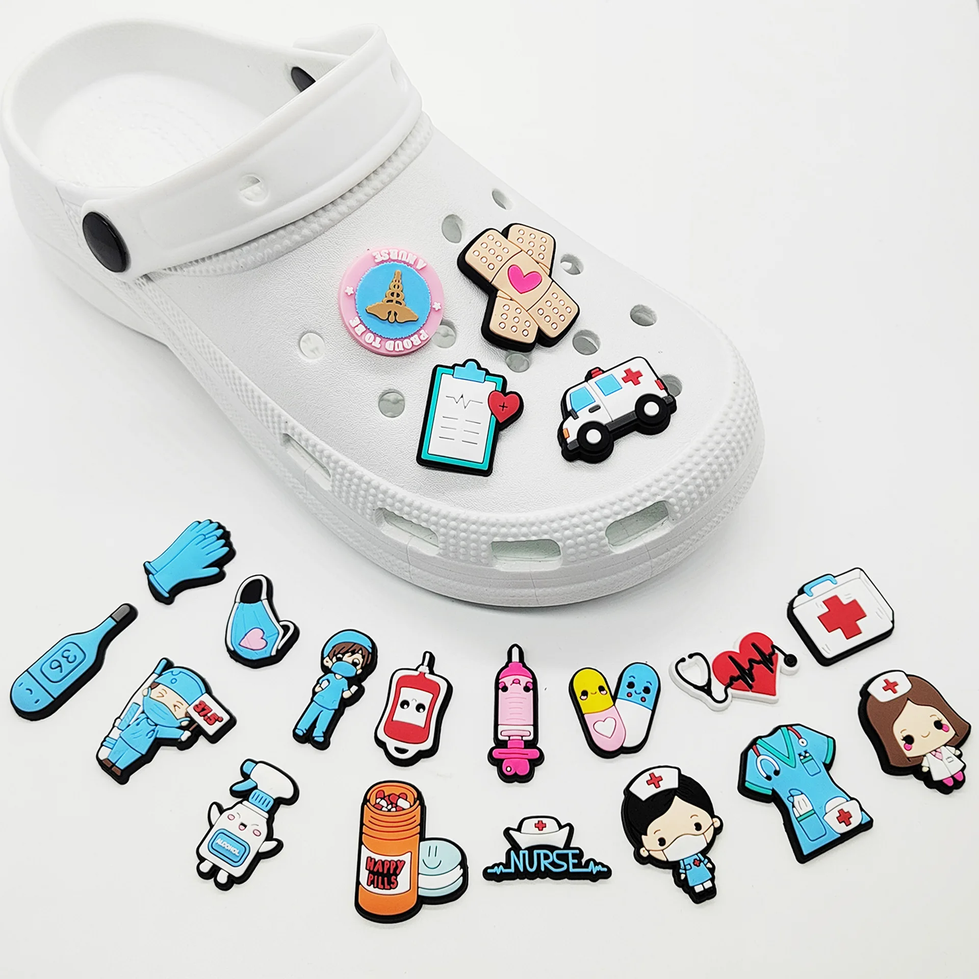 New 1pcs PVC Shoe Charms for C - Men'S Shoes With Velcro recensione e prezzo