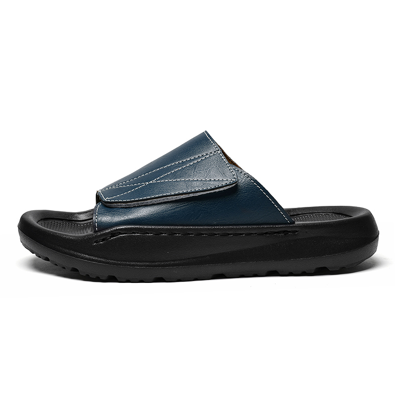 Easy-top Leather Slide Slipper - Men'S Shoes With Velcro recensione e prezzo