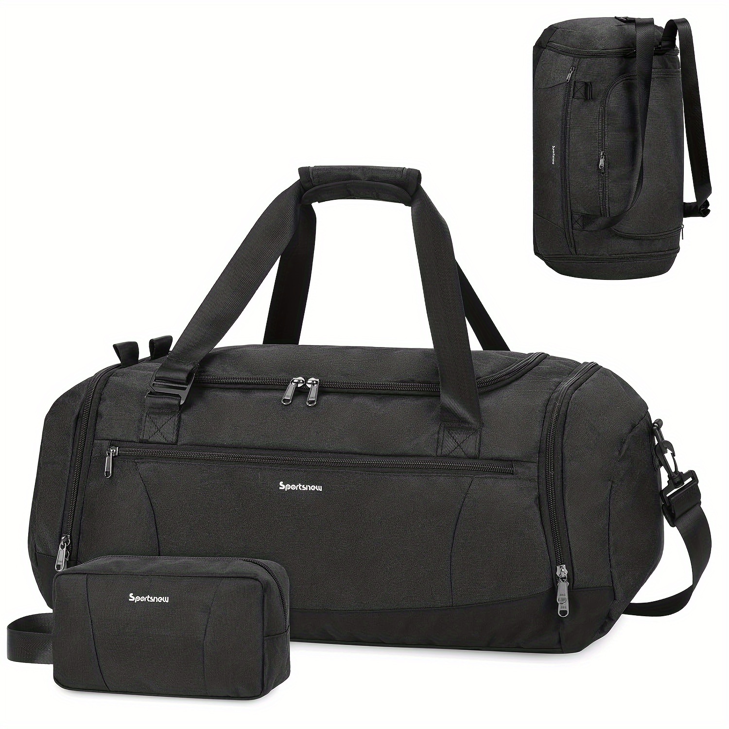 Large Capacity Travel Duffel w - Men'S Shoes Navy Blue recensione e prezzo