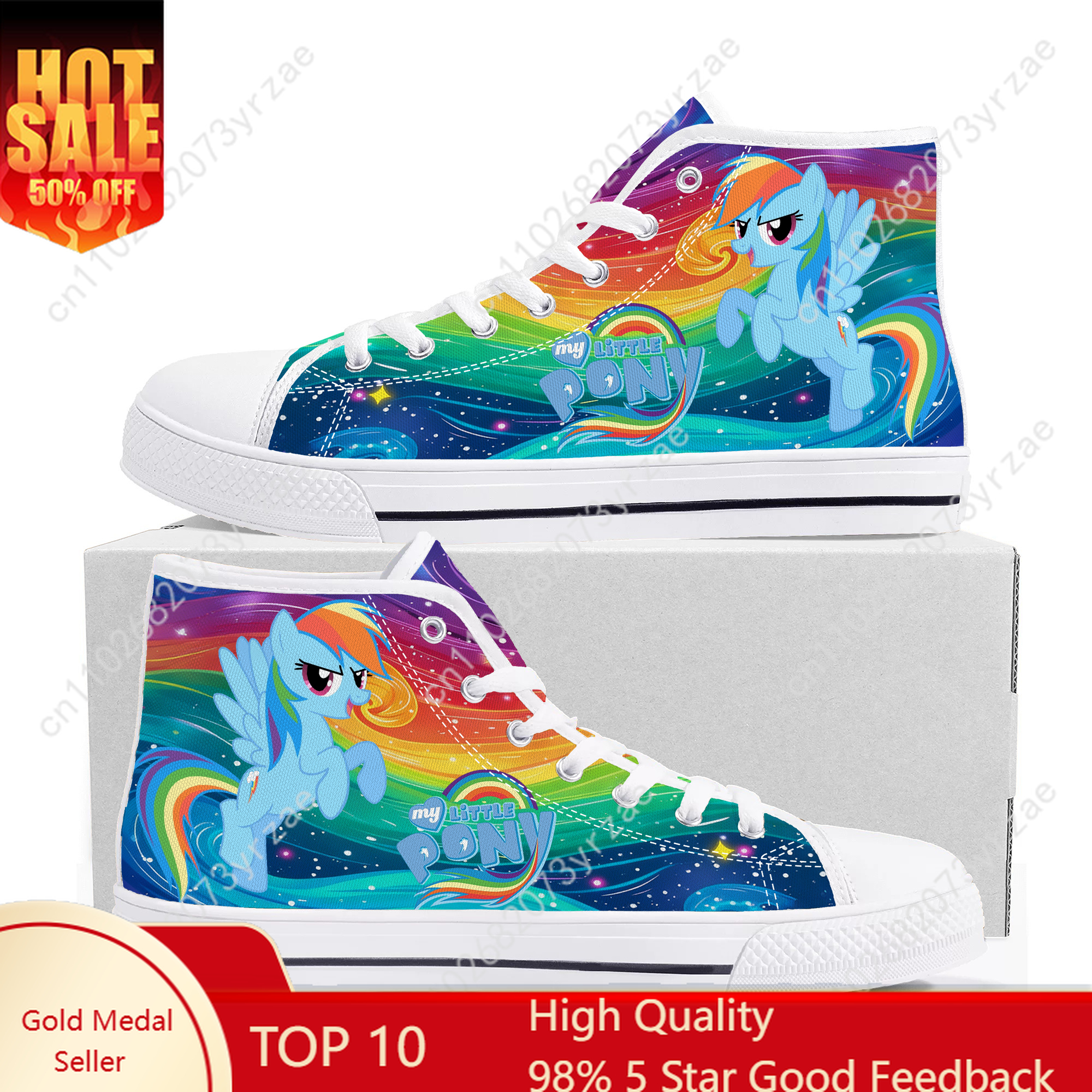 Rainbow Dash High Top Shoes Ma - Men'S Shoes Navy Blue recensione e prezzo