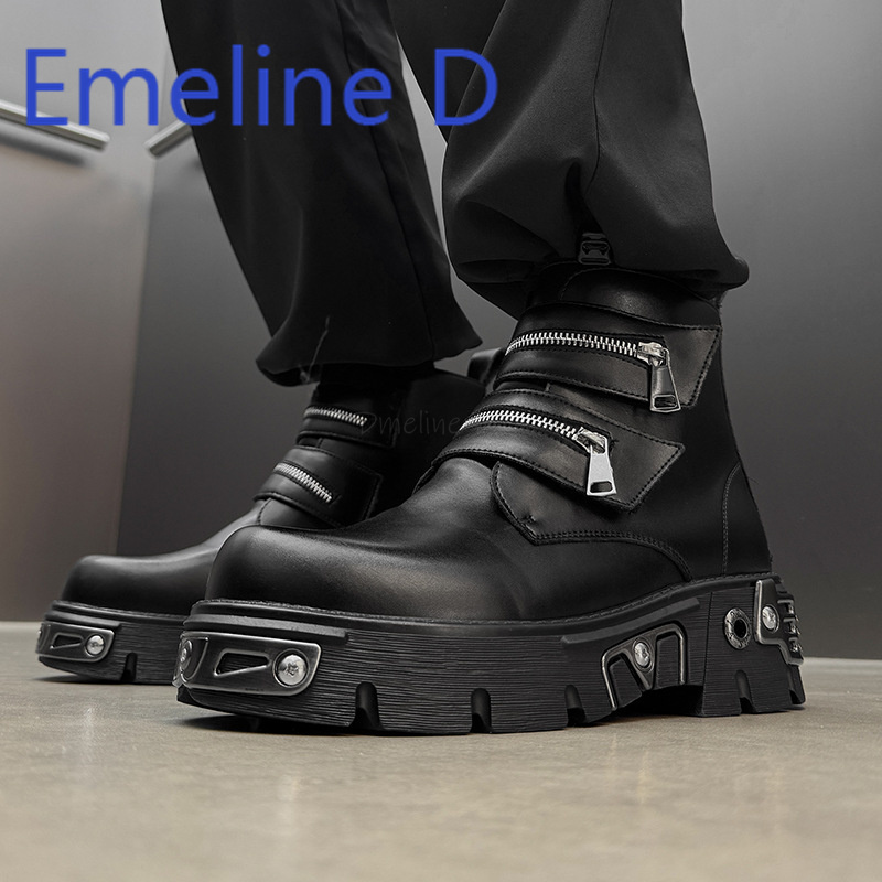 Dark Punk High Top Shoes Fashi - Men'S Shoes With Height Increase recensione e prezzo