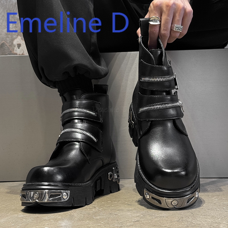Dark Punk High Top Shoes Fashi - Men'S Shoes With Height Increase recensione e prezzo