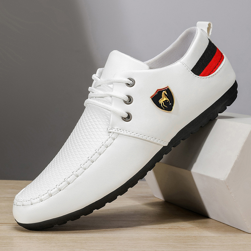 White Faux Leather Loafers Wit - Men Shoes Boss recensione e prezzo