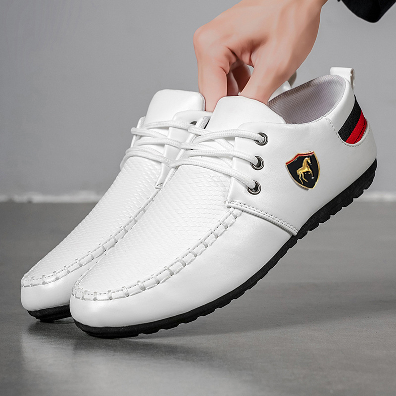 White Faux Leather Loafers Wit - Men Shoes Boss recensione e prezzo