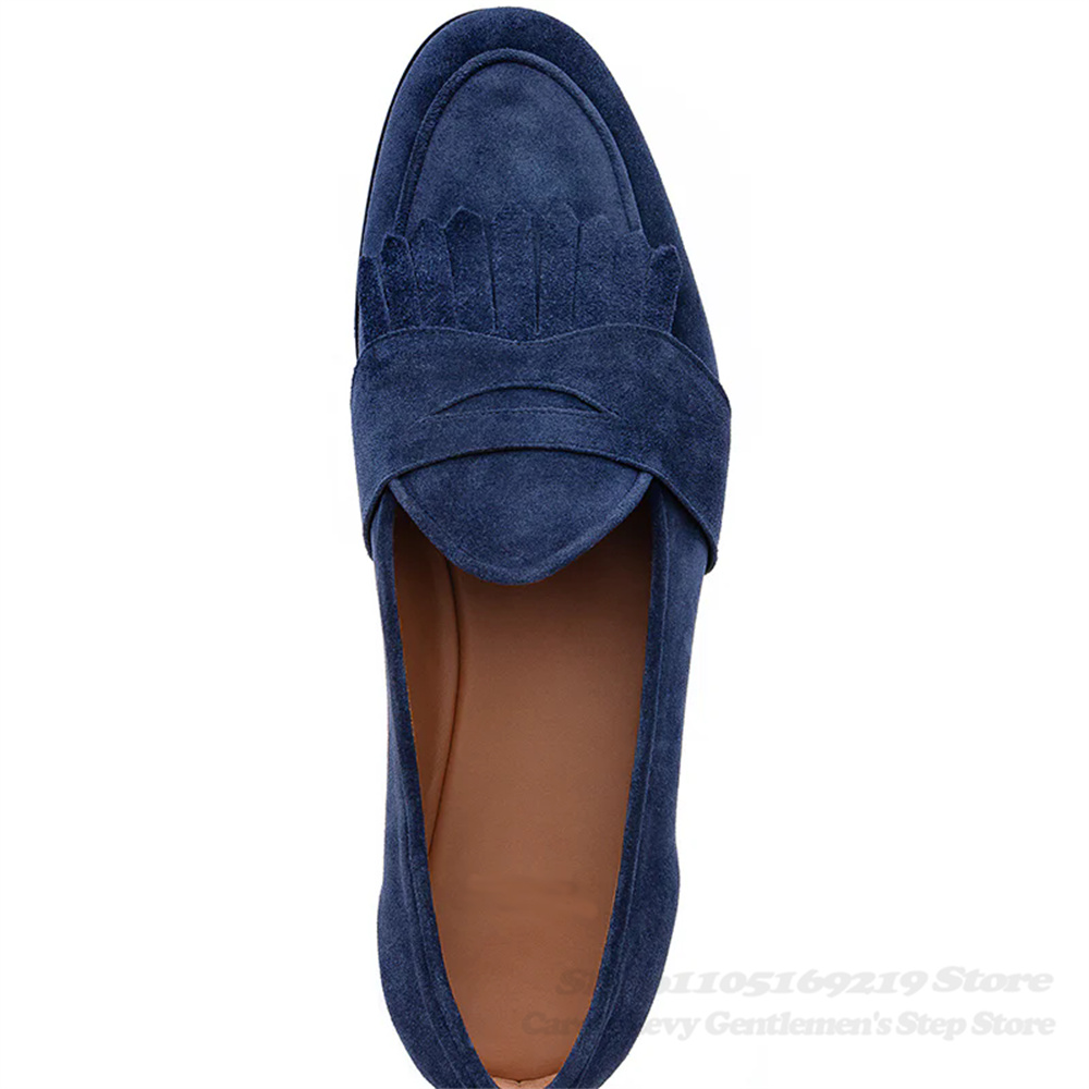 Navy Blue Suede Loafers Men Ro - Men'S Shoes Navy Blue recensione e prezzo