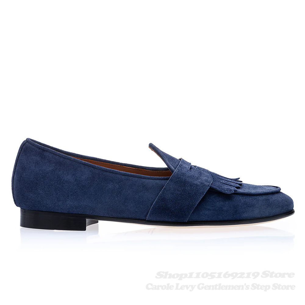 Navy Blue Suede Loafers Men Ro - Men'S Shoes Navy Blue recensione e prezzo