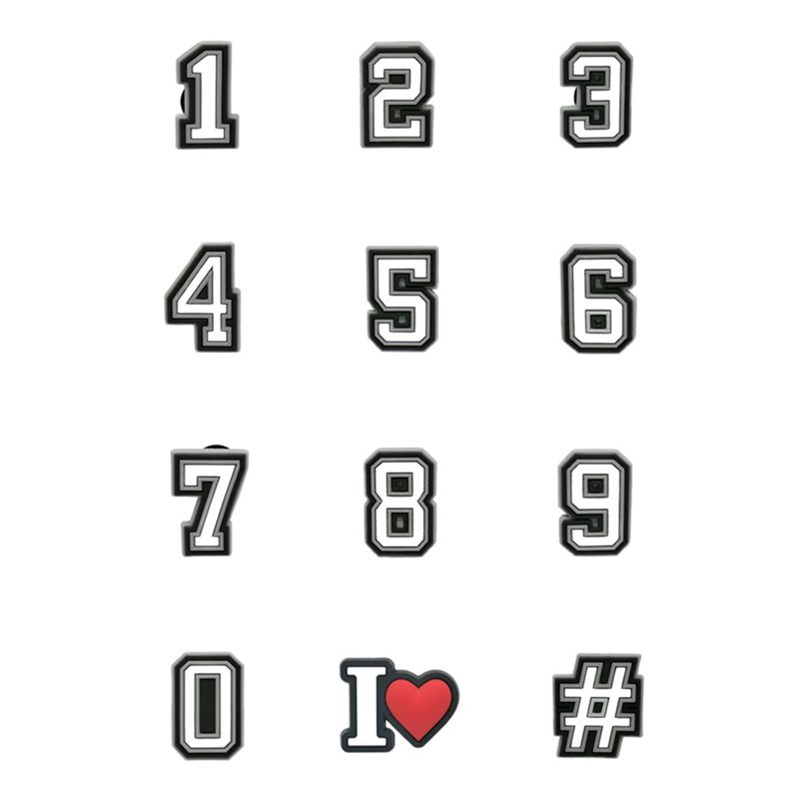 1pcs PVC Number Shoe Charms fo - Men'S Shoes With Velcro recensione e prezzo
